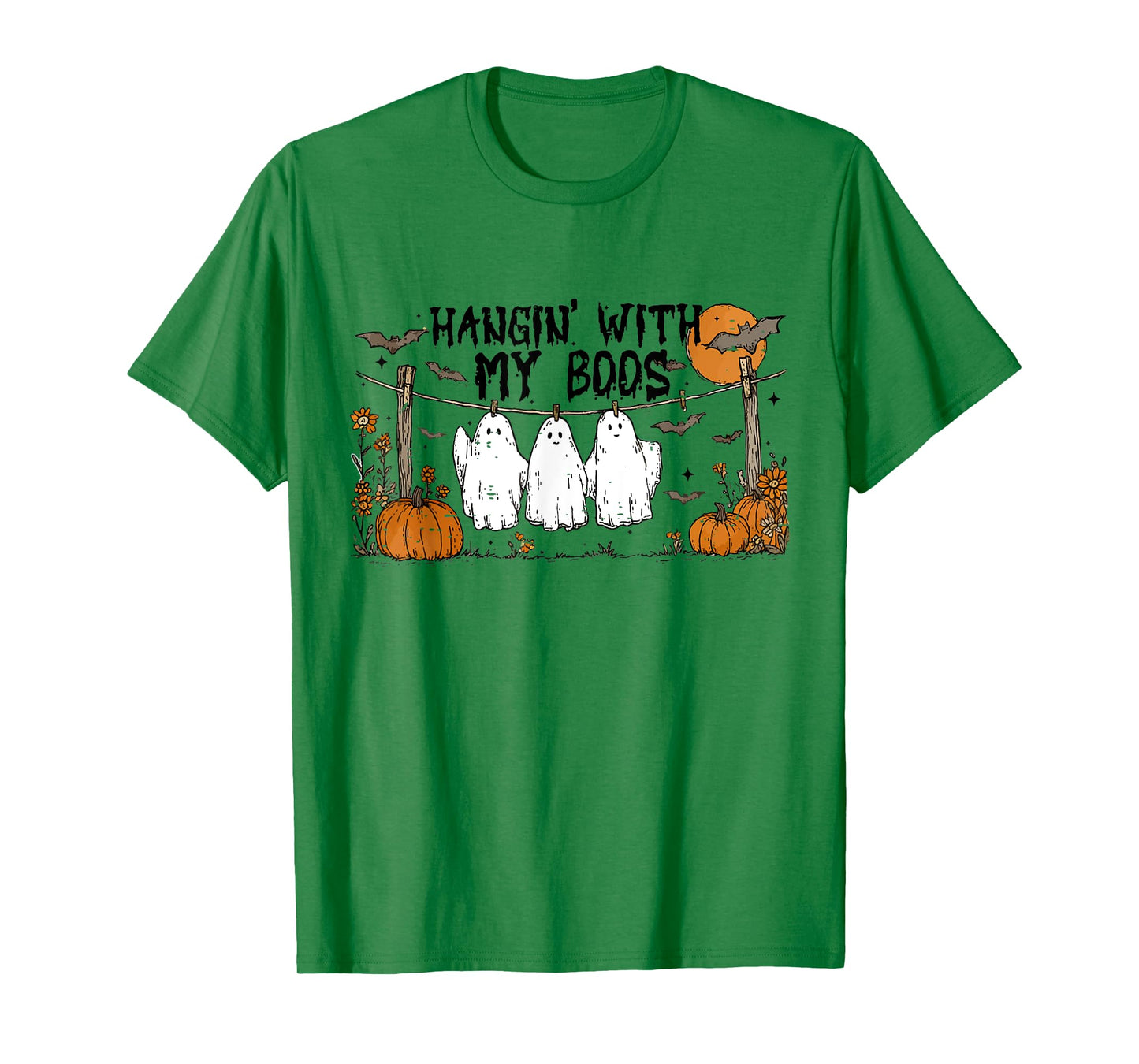 Cute Fall Hangin With My Boos Funny Hanging Ghosts Halloween T-Shirt