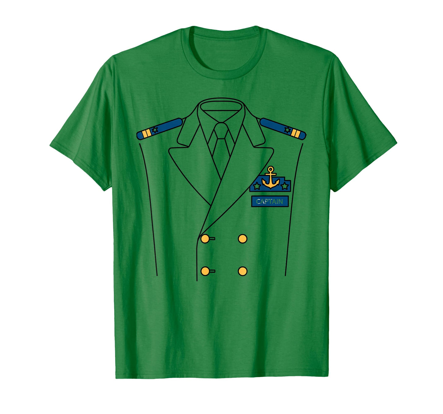 Funny Boat Captain Costume Halloween Graphic Men Women Kids T-Shirt