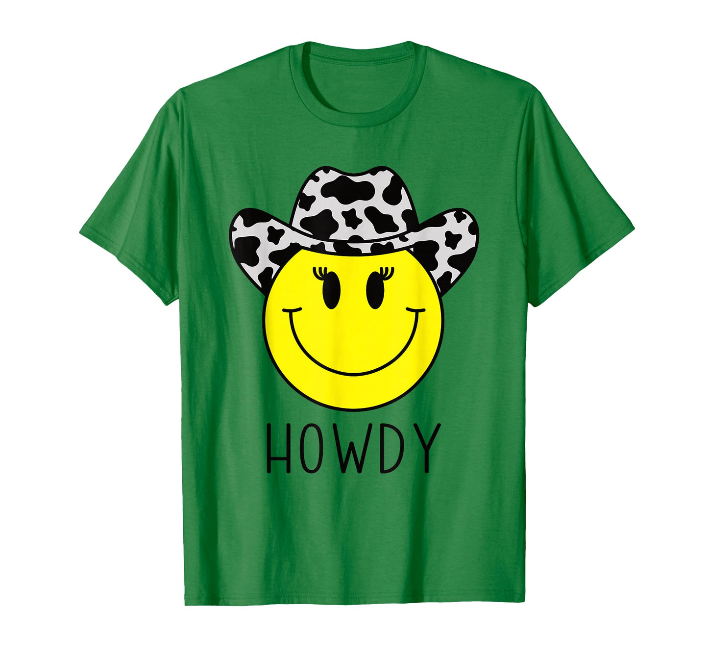 Cute Howdy Western Yellow Happy Smiling Smile Face Cowgirl T-Shirt
