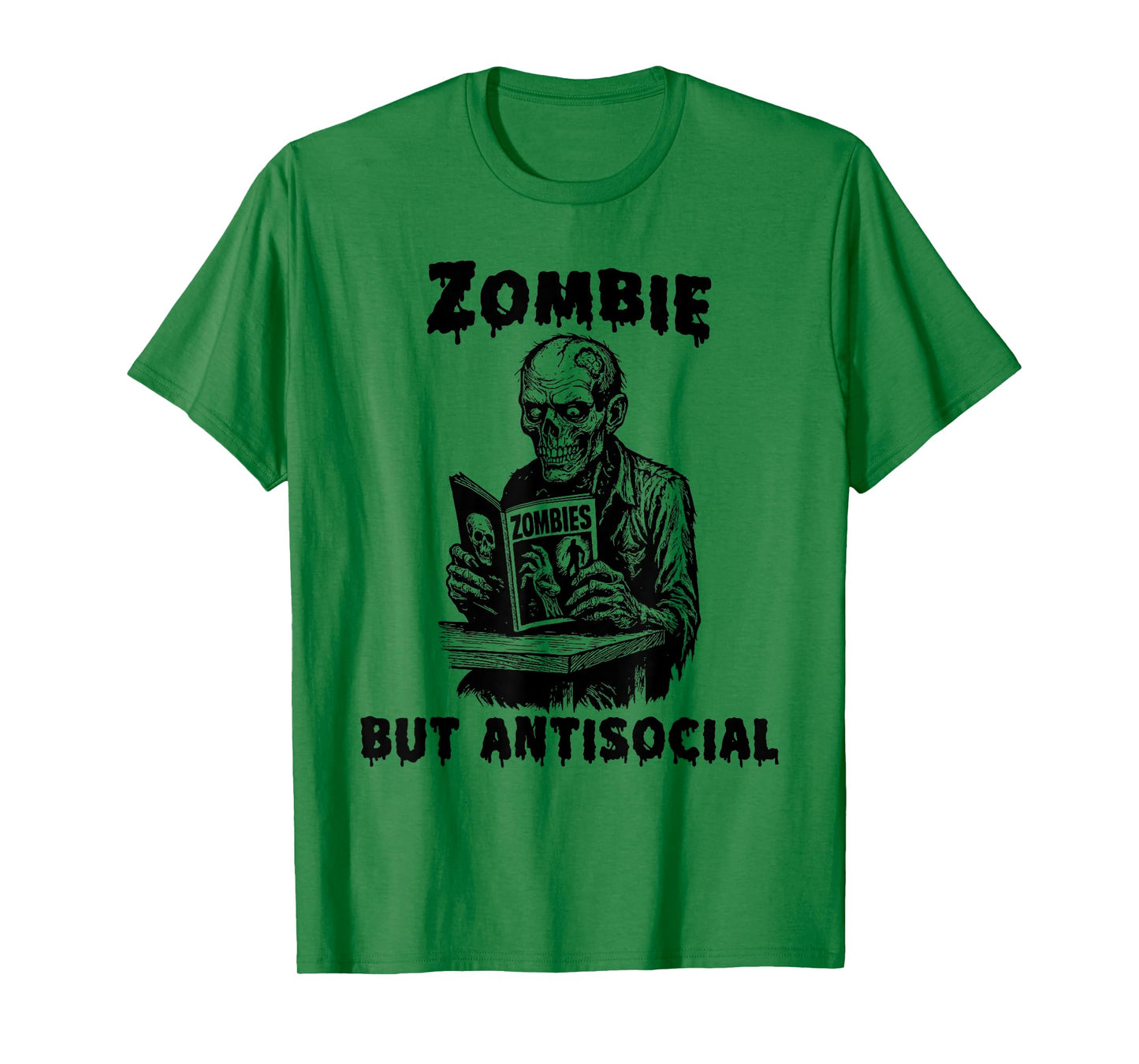 Funny Introverted Zombie Reading Comic Books T-Shirt