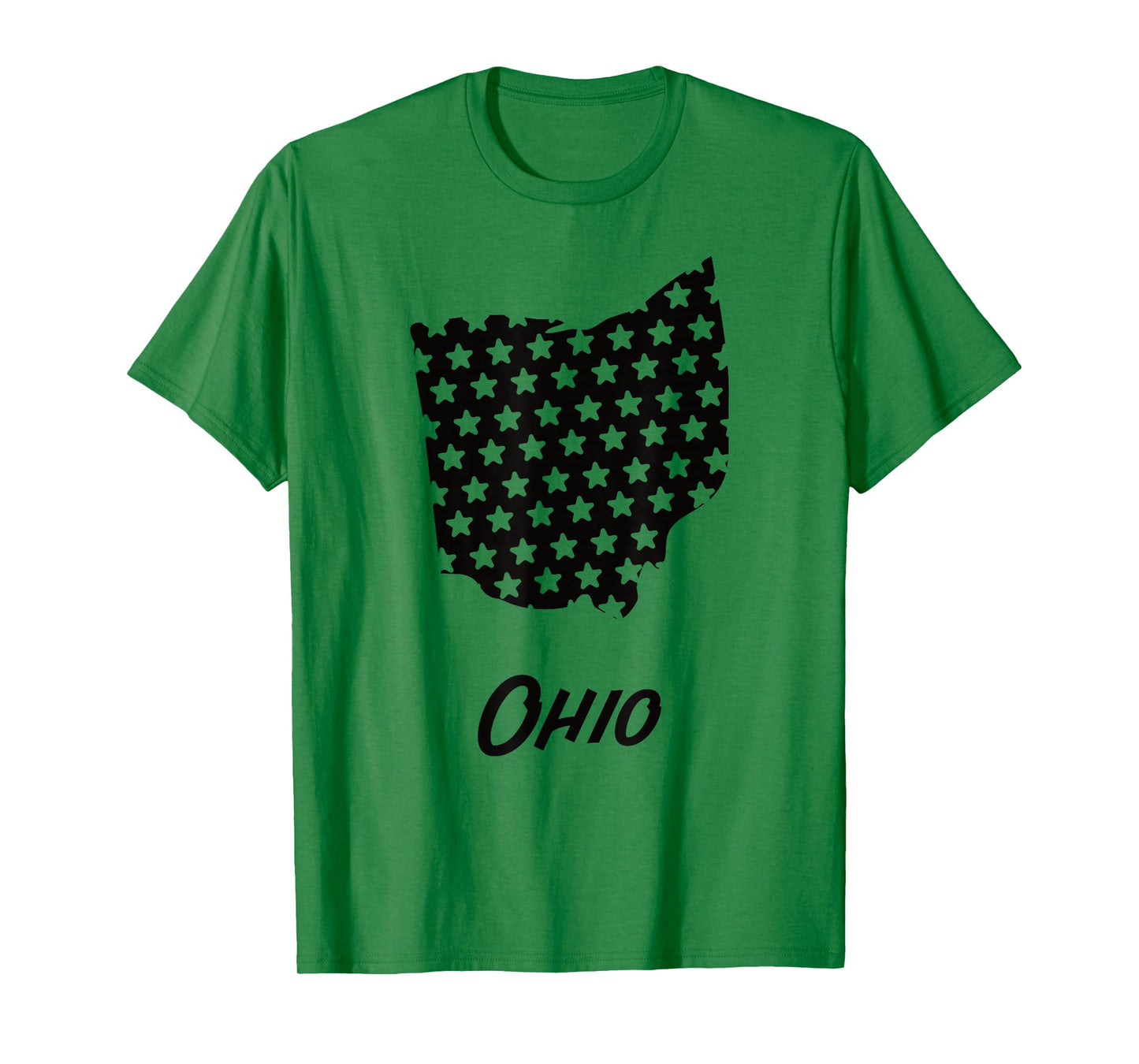 Ohio USA State Outline Stars Vintage Retro Design T-Shirt