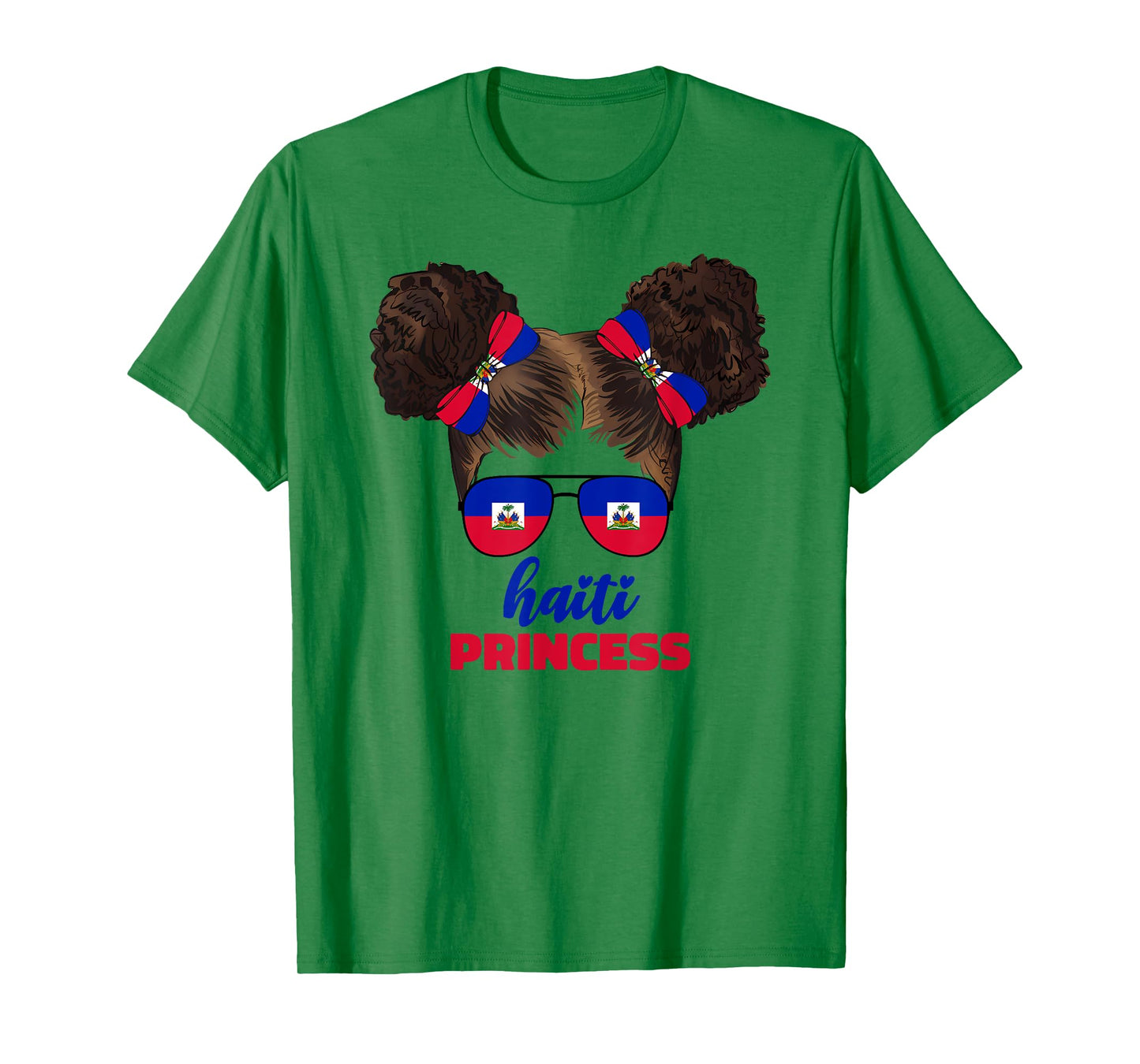 Haitian Princess Kids Youth For Girls Haiti Flag Pride Ayiti T-Shirt