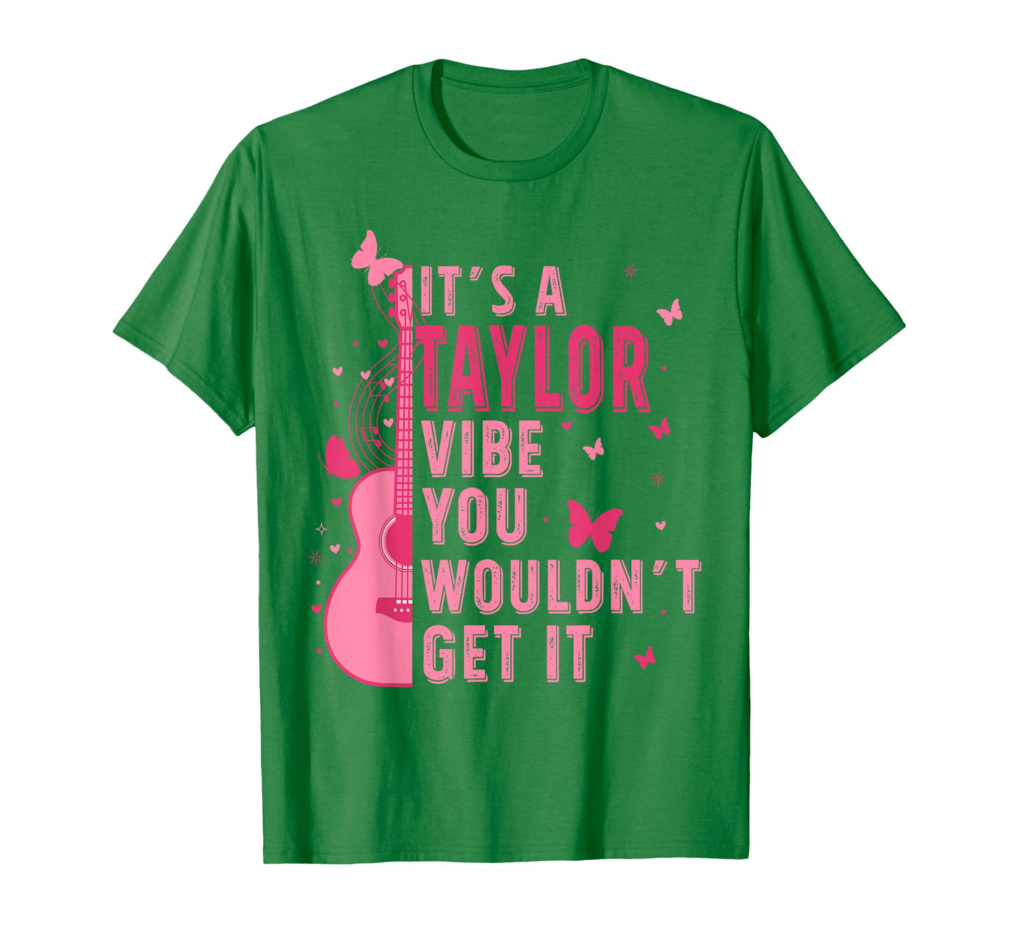 Awesome Apparel Unisex Adult Classic Fit White, Pink It's A Taylor Vibe You Wouldn't Get It T-Shirt