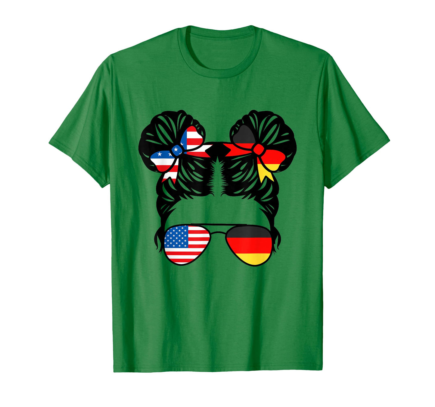 Half American Half German Girl USA Germany Flag Patriot T-Shirt