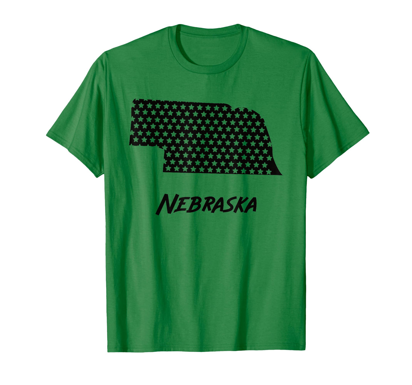 Nebraska USA State Outline Stars Vintage Retro Design T-Shirt