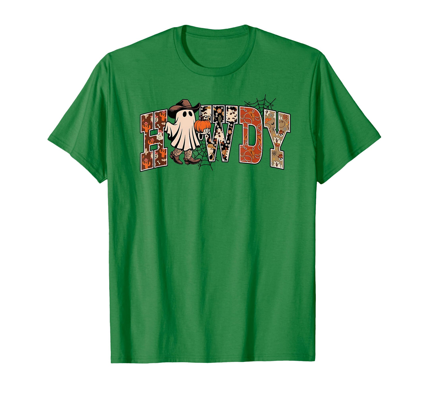 Boo Haw Retro Western Halloween Cowboy Ghost Howdy Men Kids T-Shirt