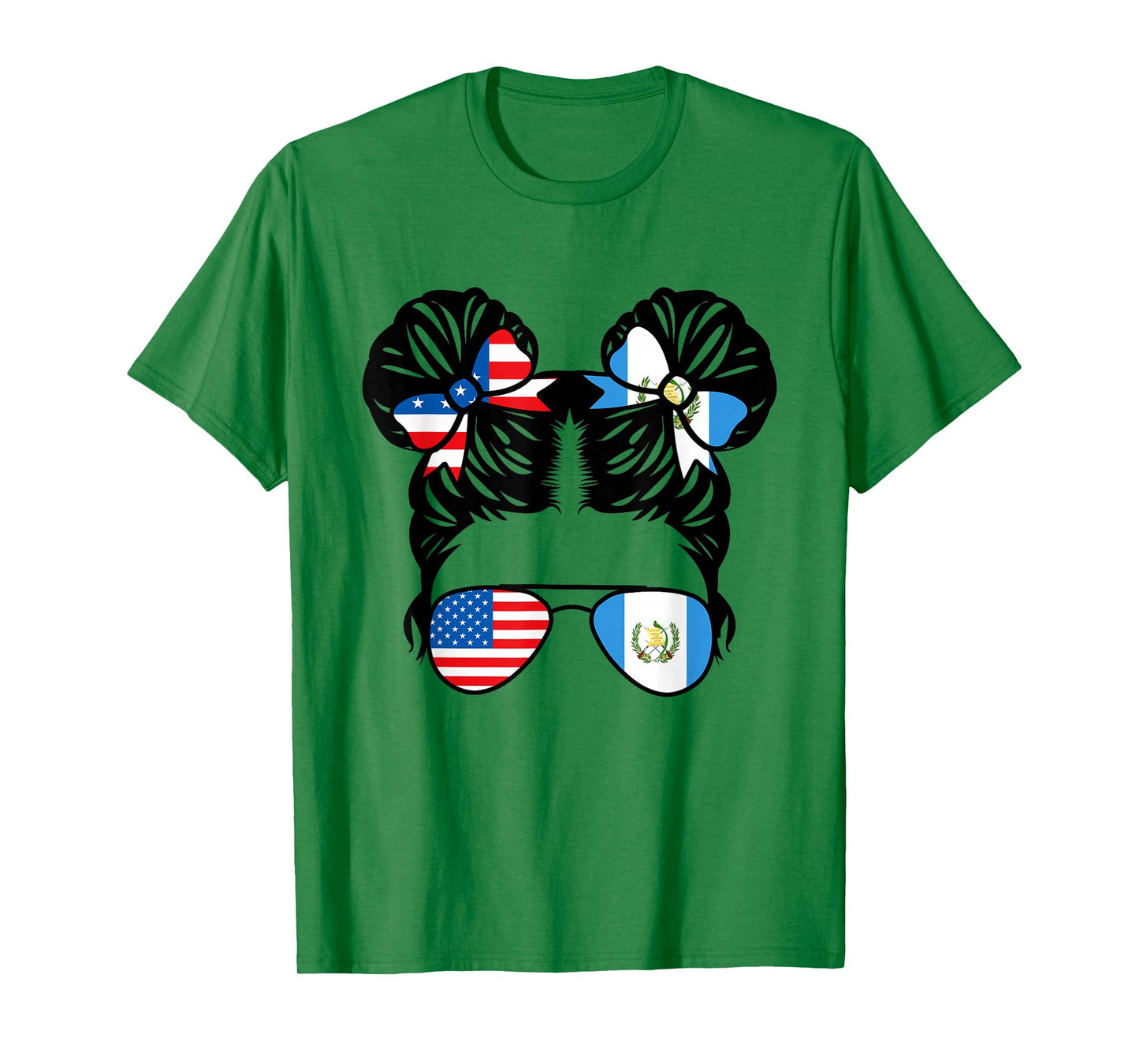 Half American Guatemalan Girl USA Guatemala Flag Patriot T-Shirt