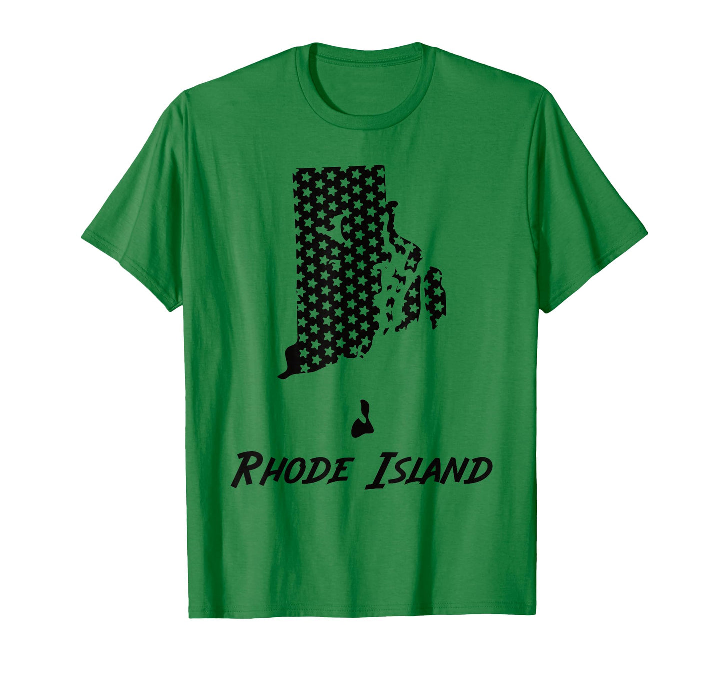 Rhode Island USA State Outline Stars Vintage Retro Design T-Shirt