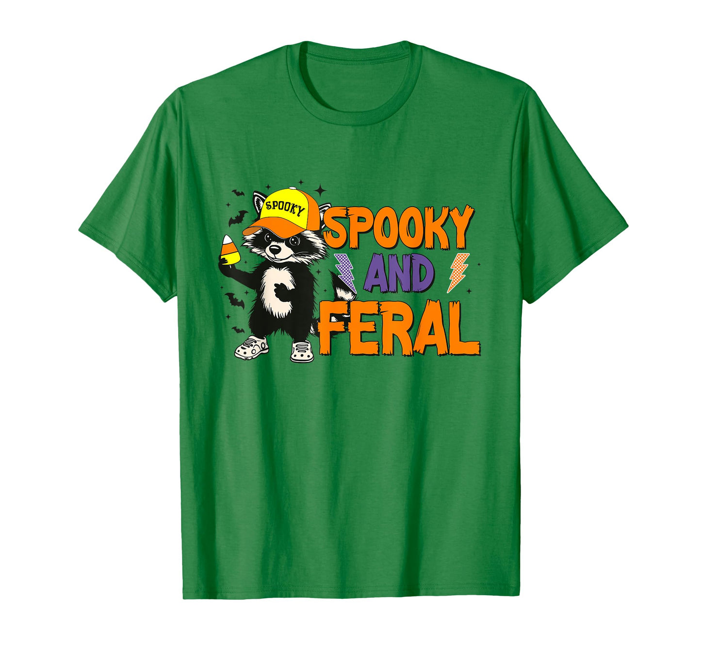 Funny Spooky And Feral Raccoon Halloween Spooky Sarcastic T-Shirt
