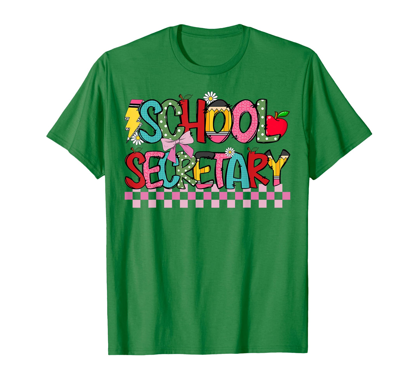 School Secretary Coquette Bow Pencil Cute School Secretary T-Shirt
