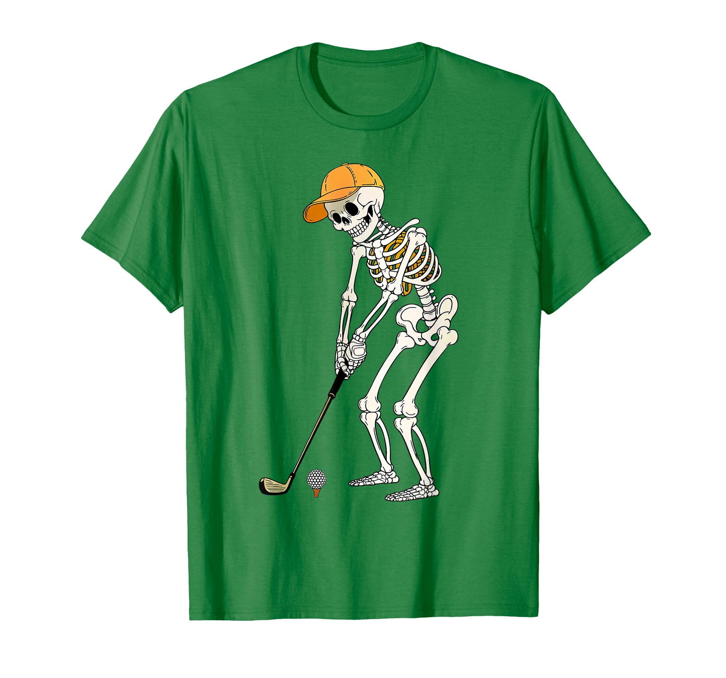 Retro Skeleton Golf Halloween Golfer Golf Player For Men Dad T-Shirt