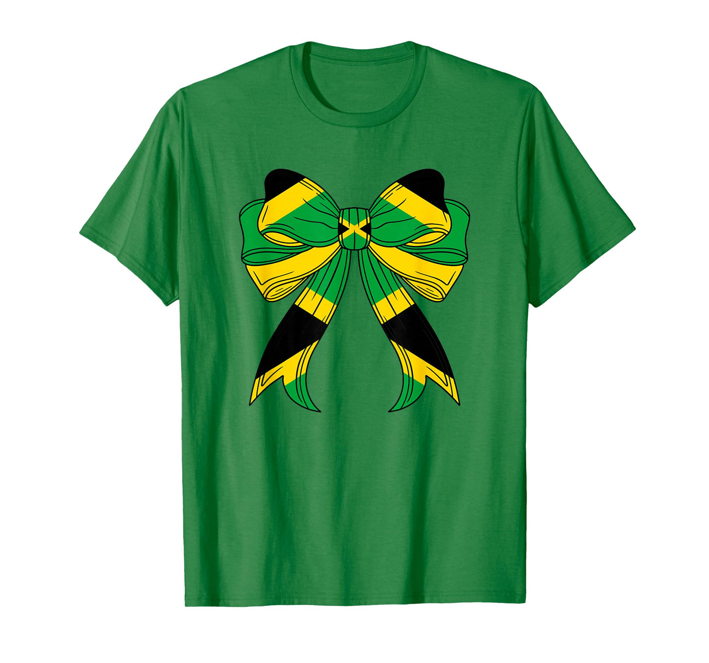 Jamaica Flag For Women Coquette Bow Cute Jamaican Woman Girl T-Shirt