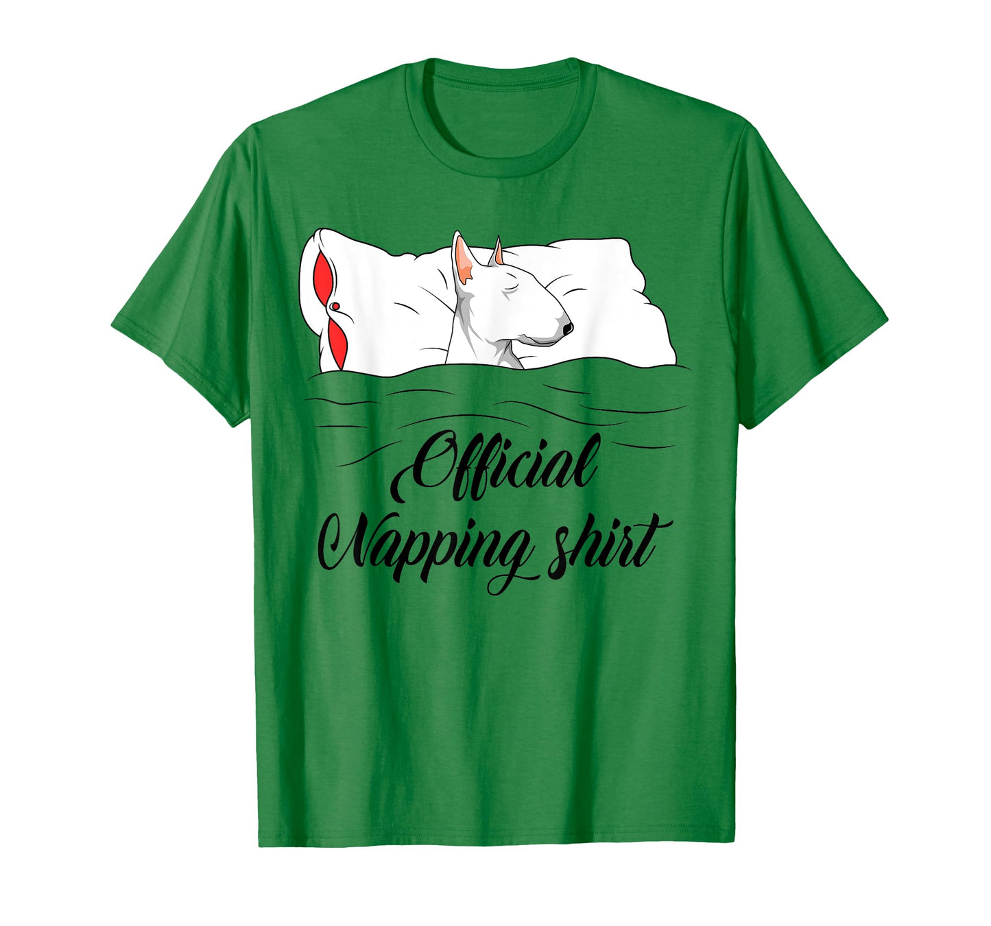 Sleeping Bull Terrier Pyjamas Dog Lover Official Napping T-Shirt