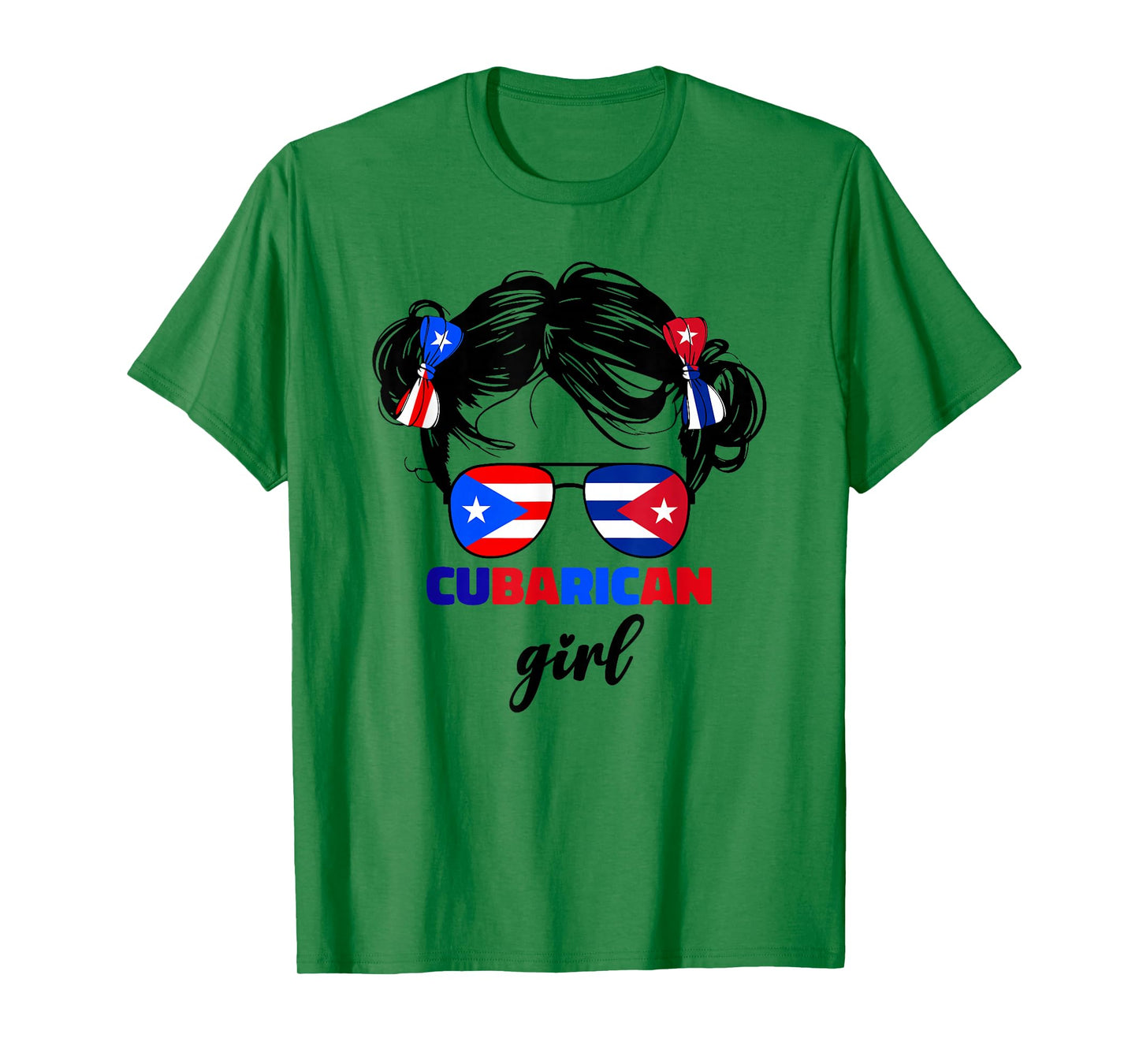 Half Cuban And Puerto Rican Rico Cuba Cubarican Kids Girl T-Shirt