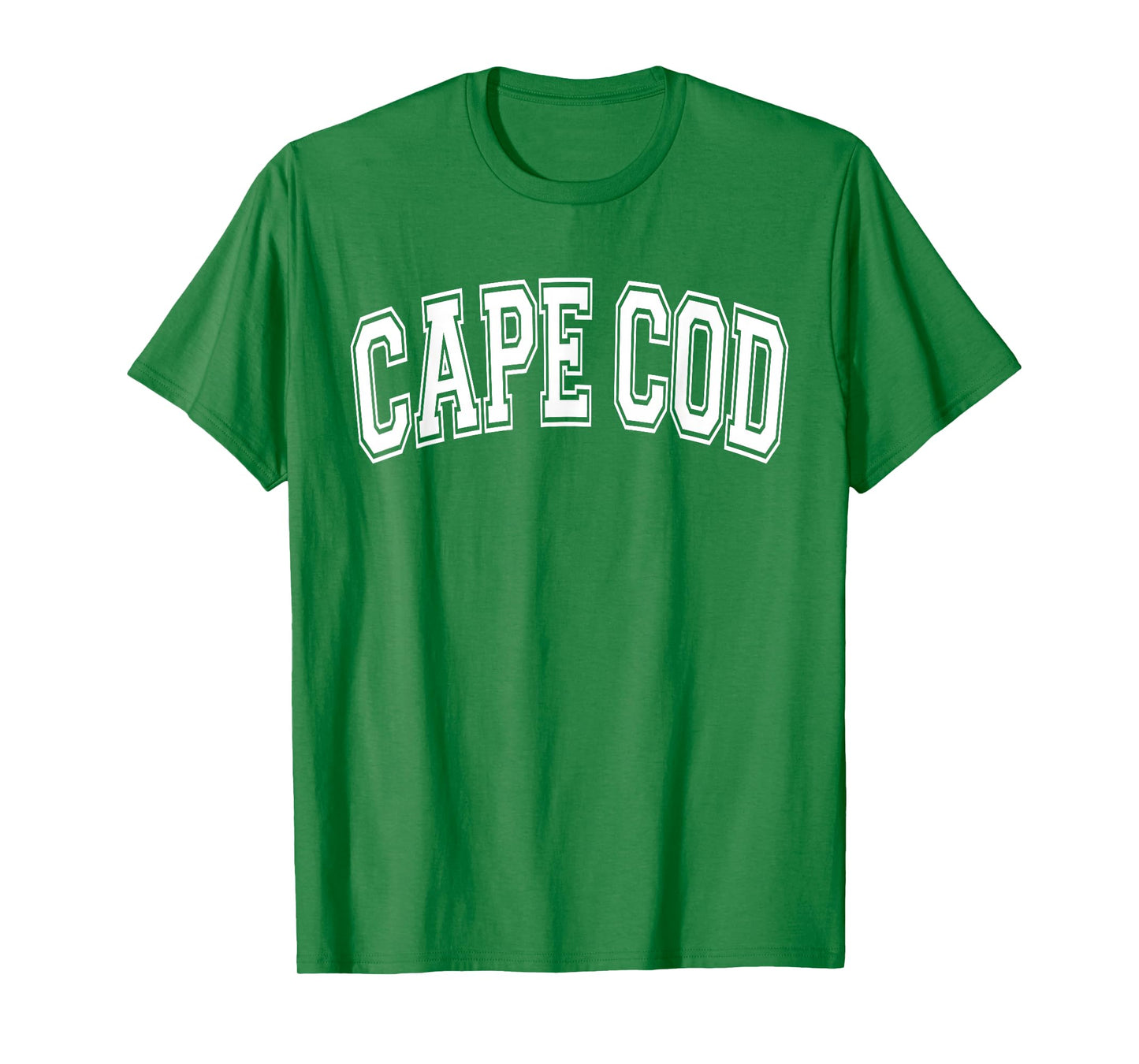 Cape Cod Arched Style Text Pink with White Print T-Shirt