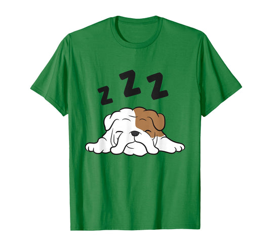 English Bulldog Tired Pajama Cute English Bulldog T-Shirt