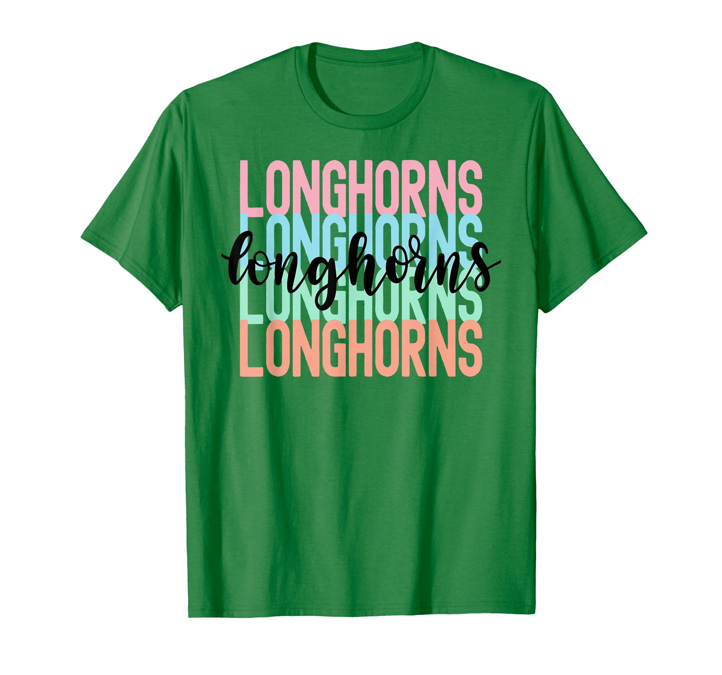 Longhorns Team Mascot School Spirit Game Night T-Shirt