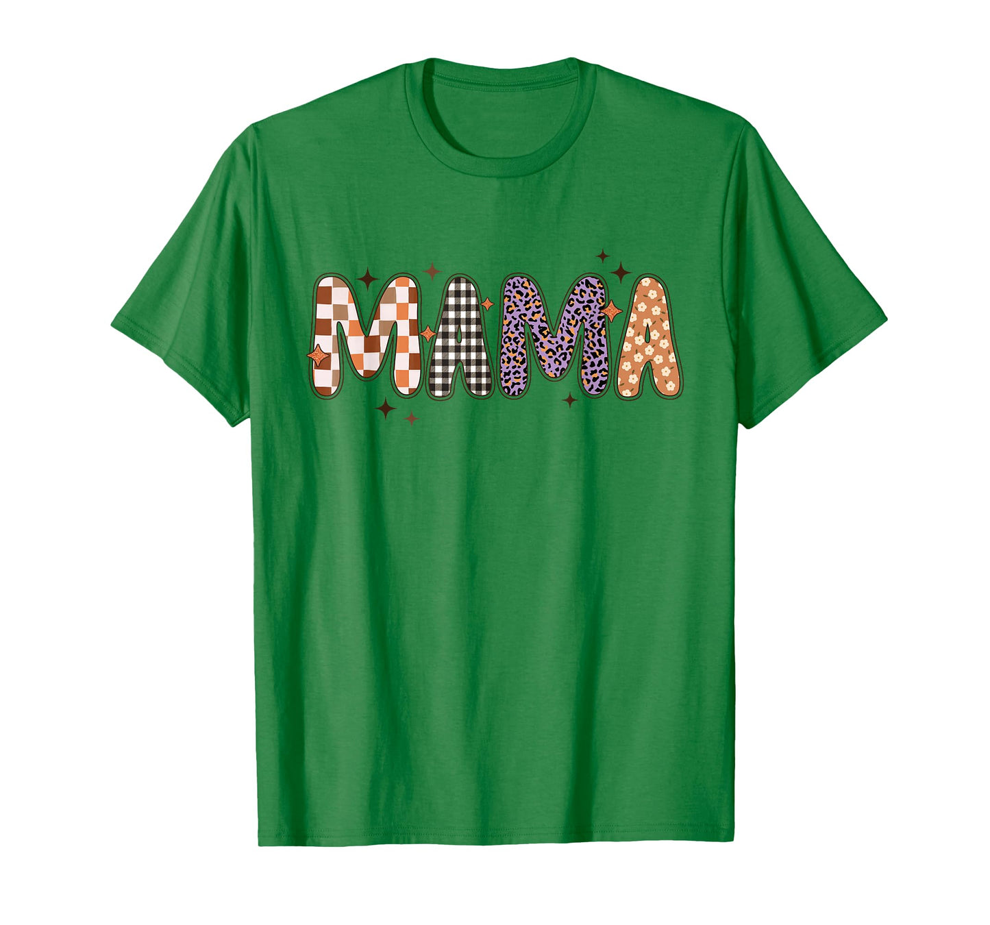 Trendy Mama Shirt Plaid Checkered Leopard Floral Pattern T-Shirt