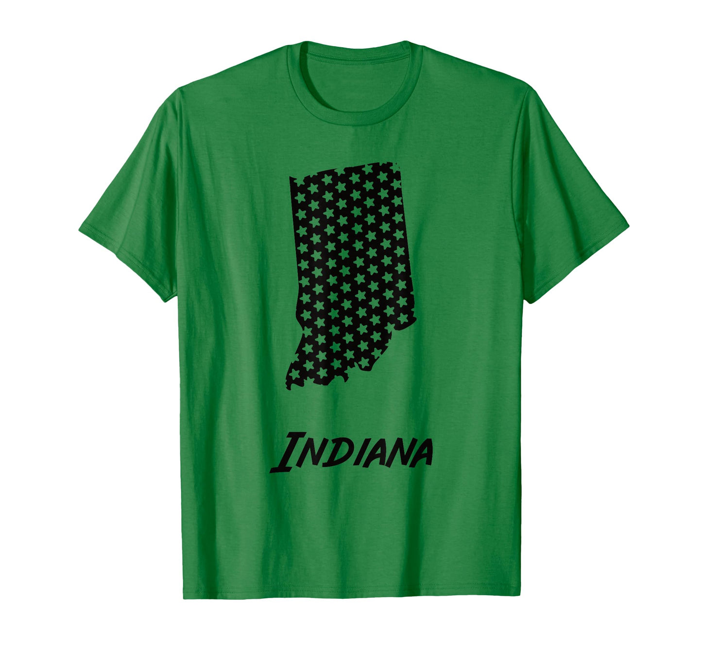 Indiana USA State Outline Stars Vintage Retro Design T-Shirt
