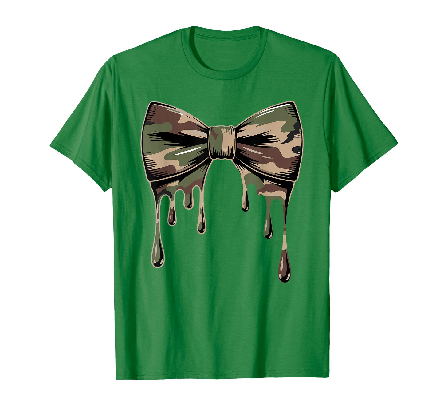 Camouflage Old Camo Bow Cute Country Hunting Women Girl T-Shirt