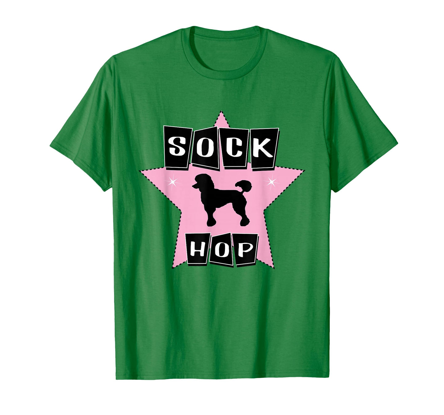 Poodle 1950s Sock Hop Dance Clothes Rock N Roll 50s Pink T-Shirt