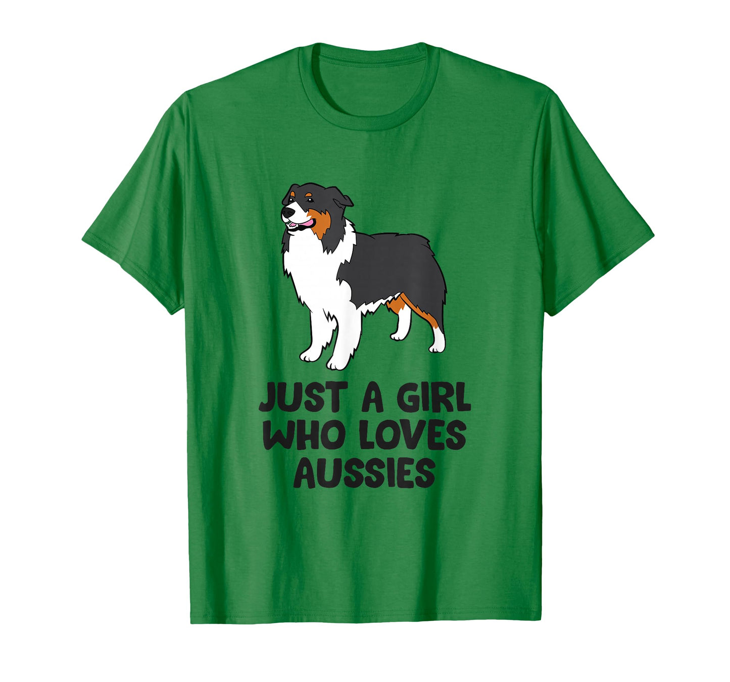 Australian Shepherd Girl Just a Girl Who Loves Aussie Dogs T-Shirt