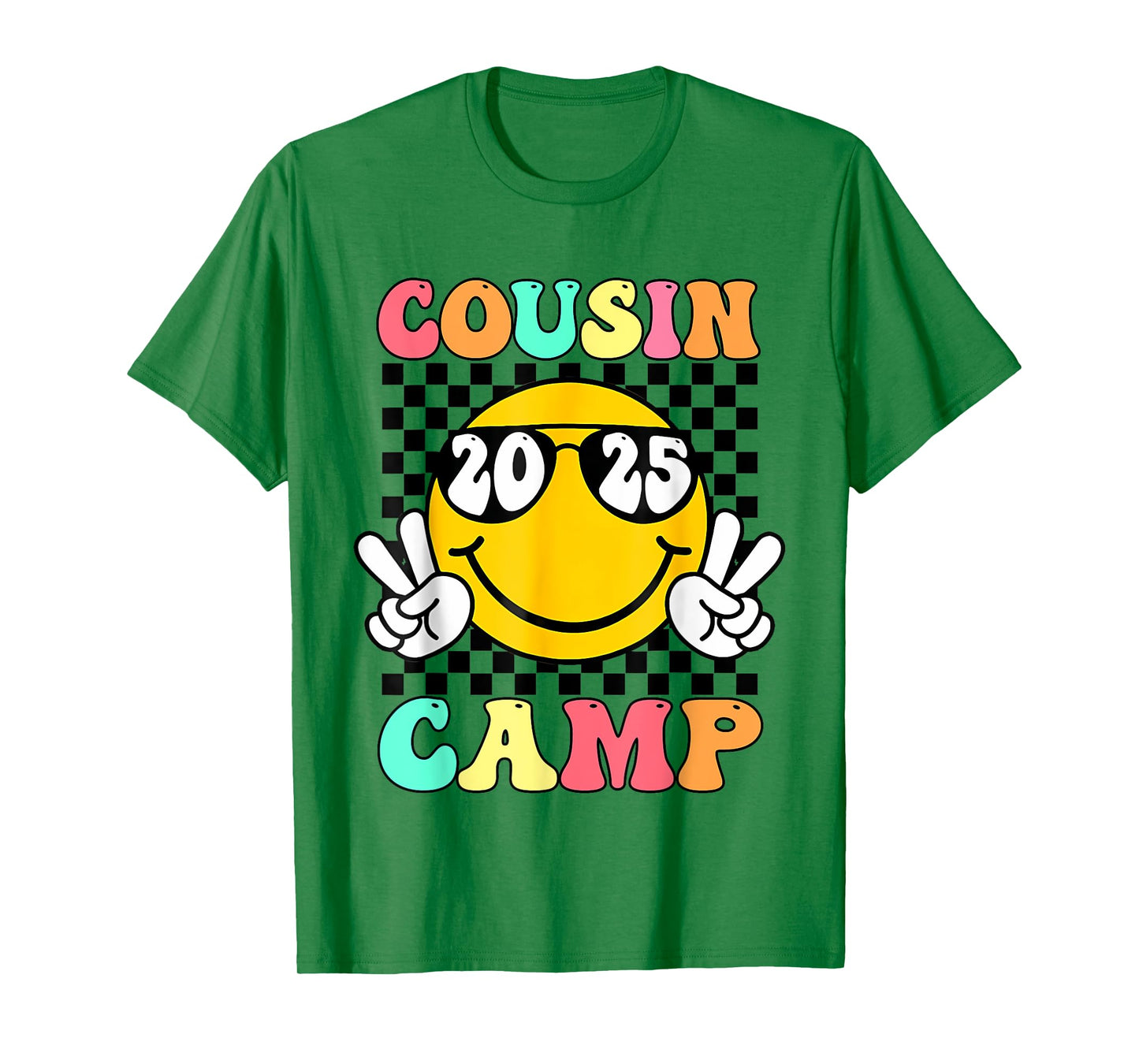 Cousin Camp 2025 Cute Summer Vacation Camping Crew T-Shirt