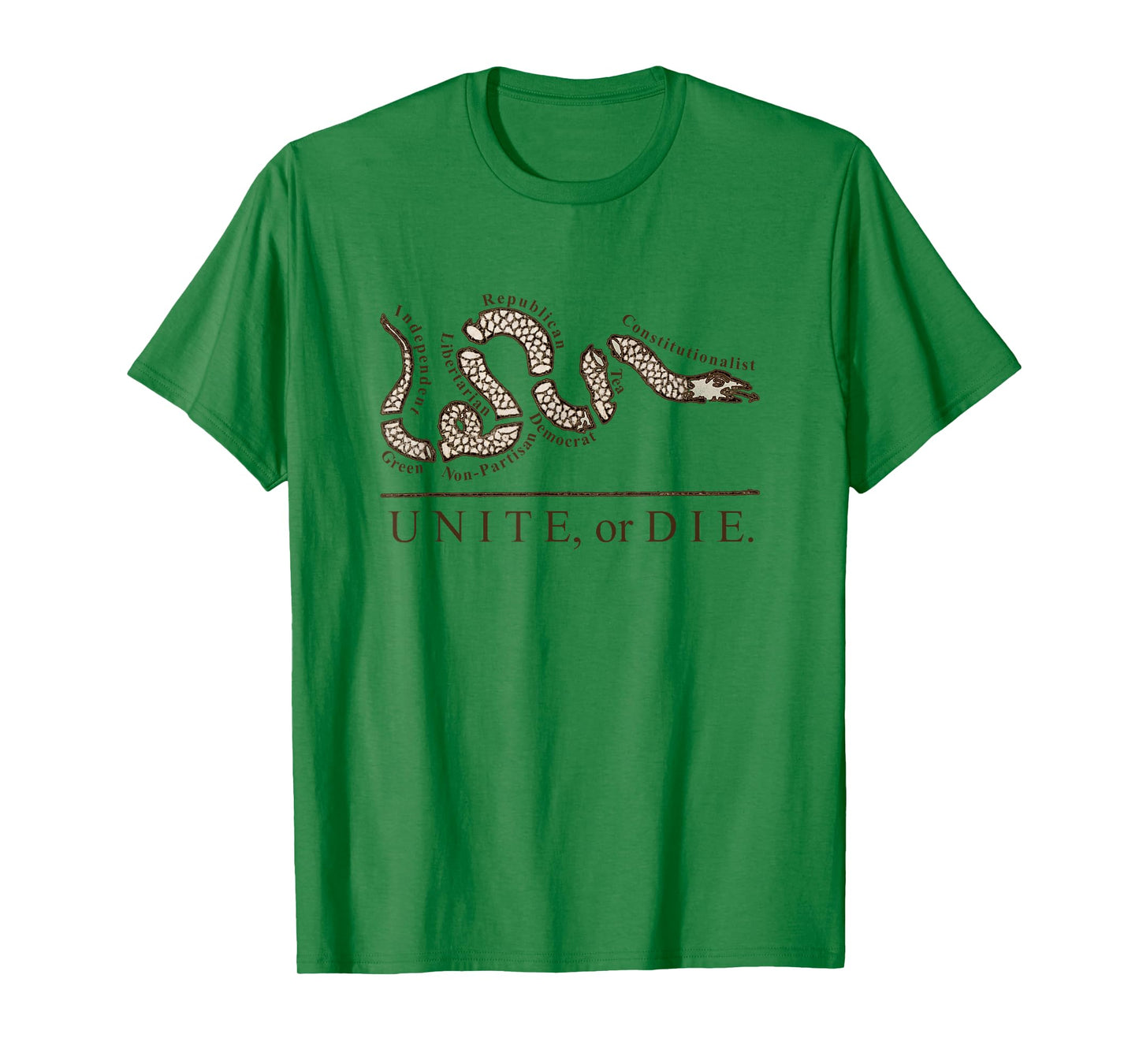 Unite or Die Political Parties Join or Die Inspired Quote T-Shirt