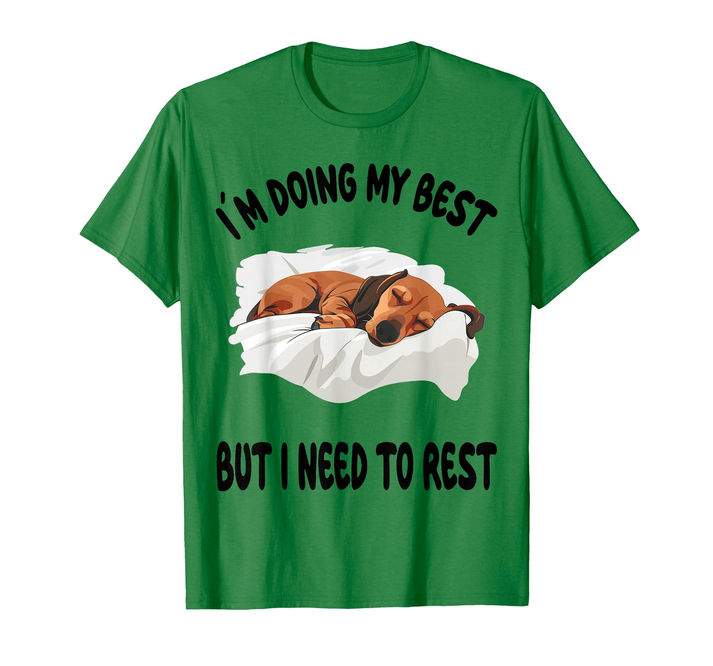 Dachshund Doxie Dog Pajamas Nightgown Sleeping Napping T-Shirt