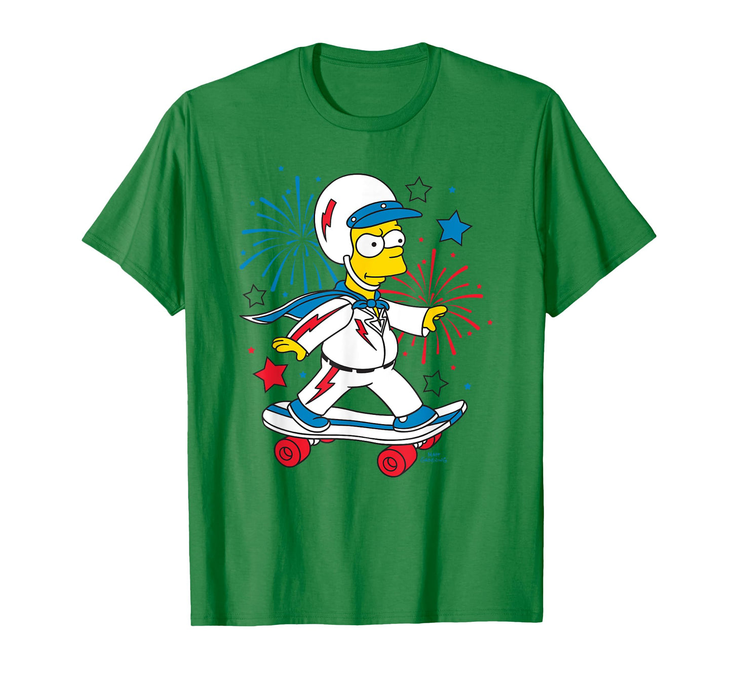 The Simpsons 4th Of July Bart American Stunt performer Logo T-Shirt