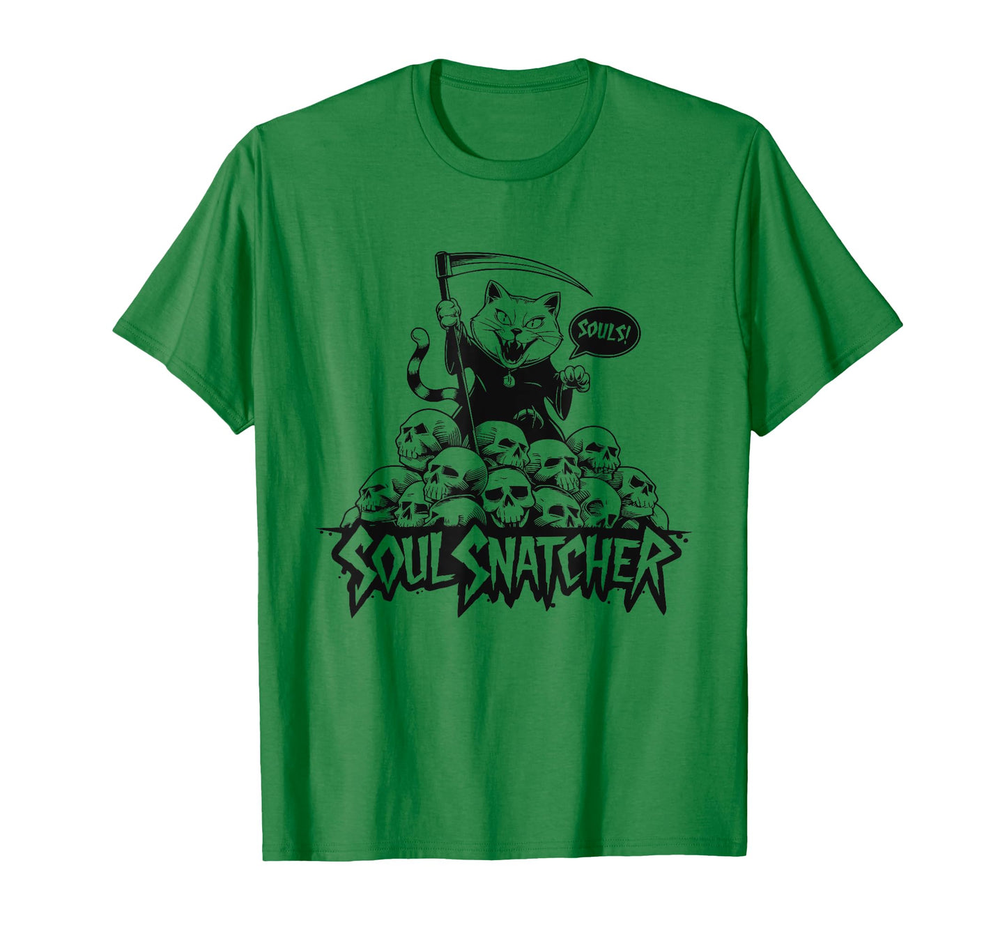 Soul Snatcher Cat Collects Souls Halloween Men Women T-Shirt