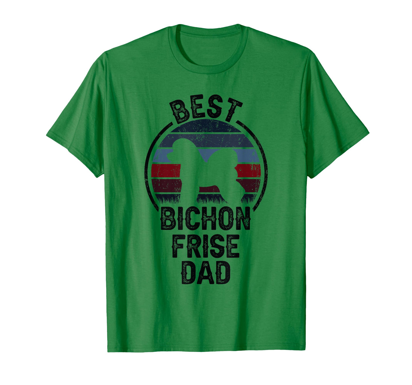 Best Dog Father Dad - Vintage Bichon Frise Men Women T-Shirt