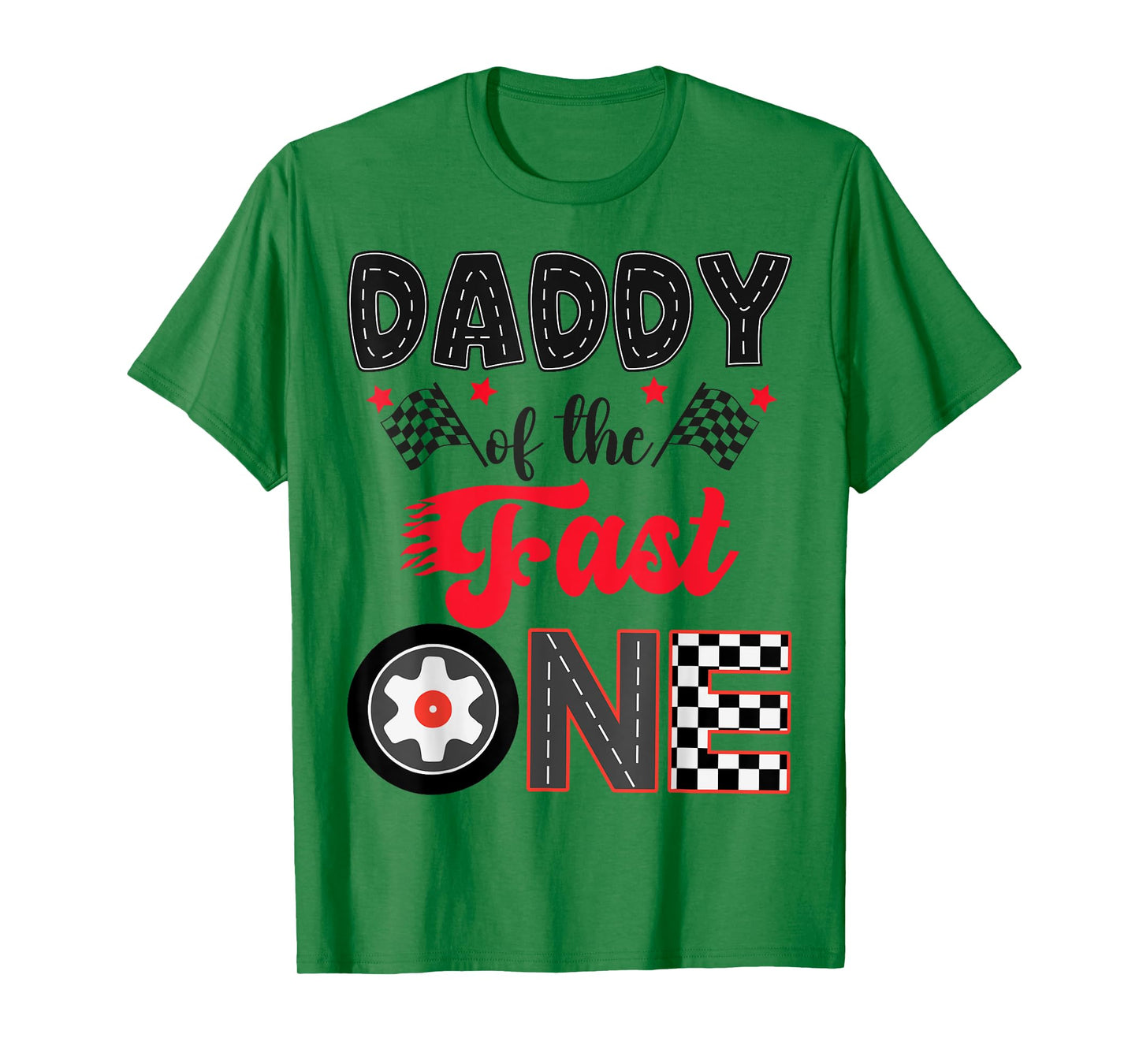 Daddy Of The Fast One Car Racing Dad 1St Birthday Boy T-Shirt