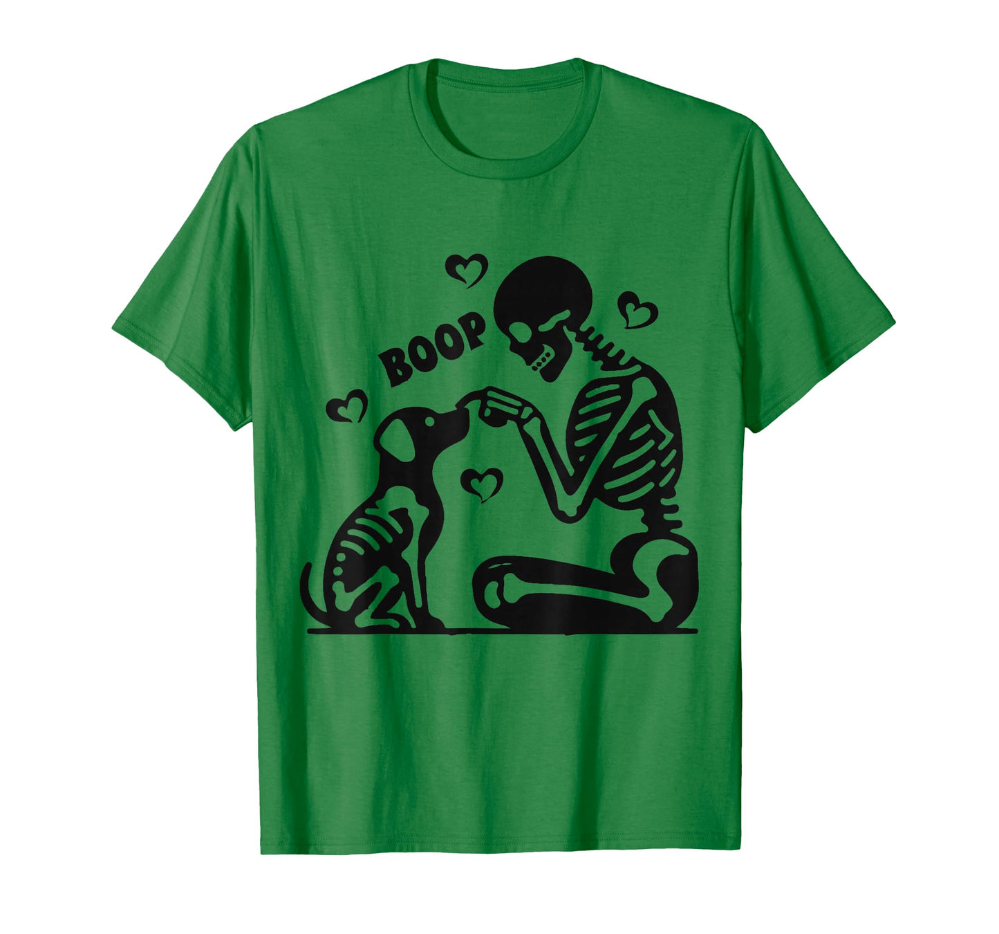 Skeleton Dog Boop Funny Halloween Girl Men Women T-Shirt