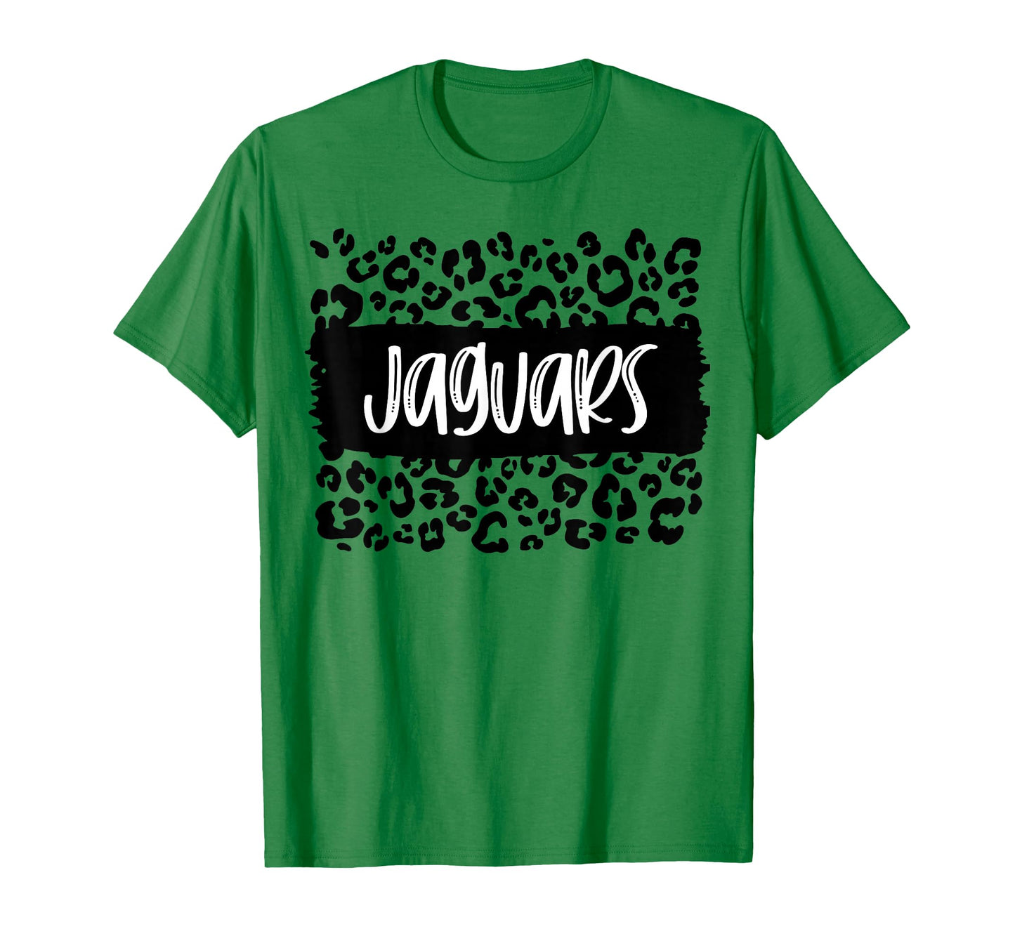 Jaguars Team Mascot School Spirit Game Night Leopard Print T-Shirt