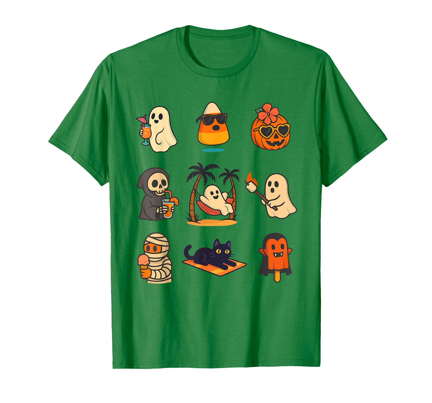 Summerween Ghost Pumpkin Halloween Spooky Summer Trip T-Shirt