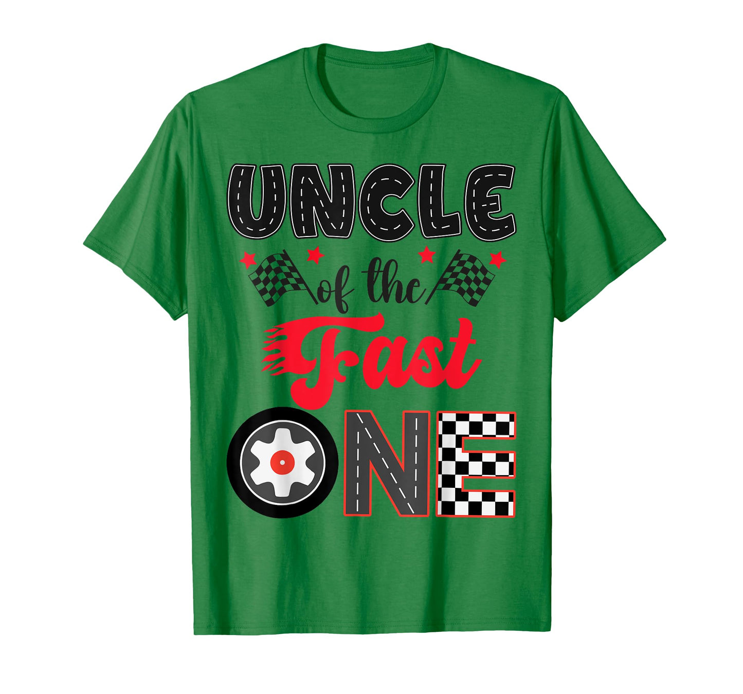 Uncle Of The Fast One Car Racing Dad 1St Birthday Boy T-Shirt
