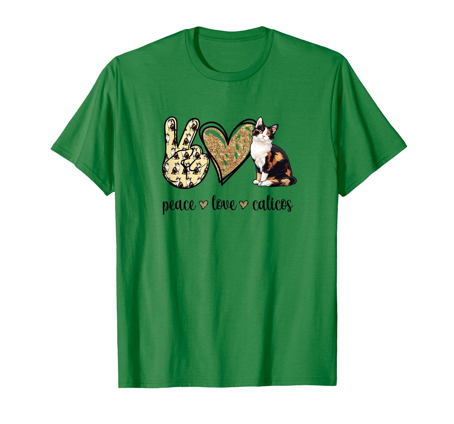 Peace Love Calico Cat Lover T-Shirt