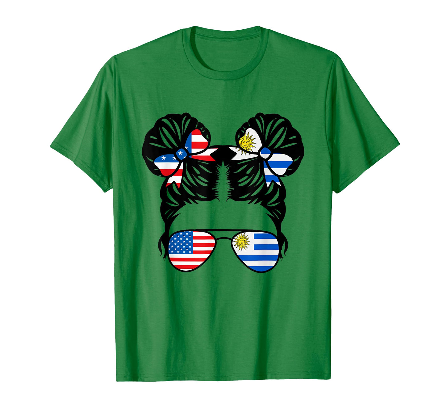 Half American Half Uruguayan Girl USA Uruguay Flag Patriot T-Shirt