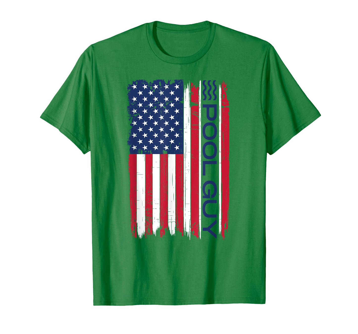 Pool Guy Vintage Retro Patriotic US Flag T-Shirt