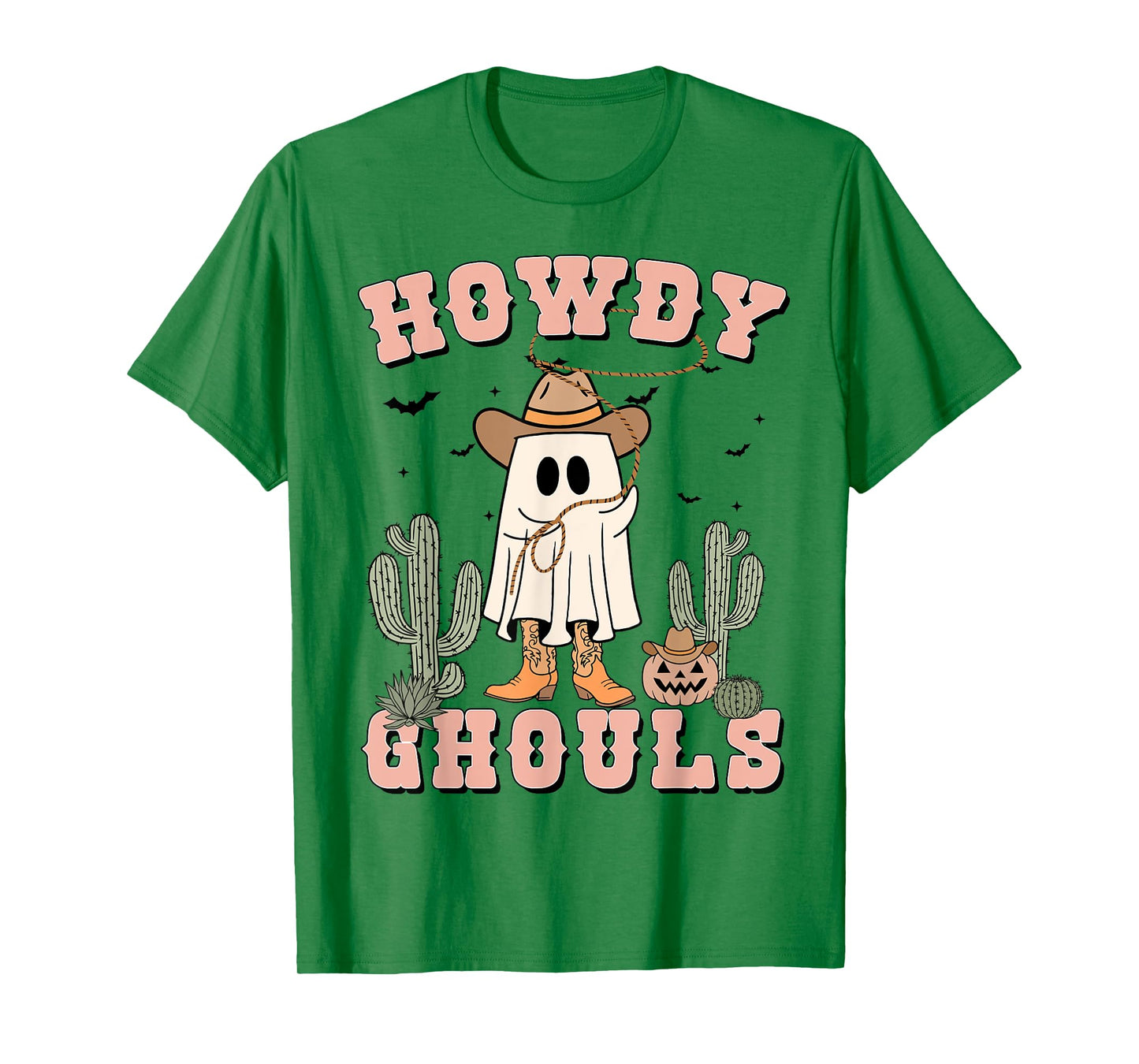 Funny Howdy Ghouls Cowboy Ghost Men Women Toddler Halloween T-Shirt