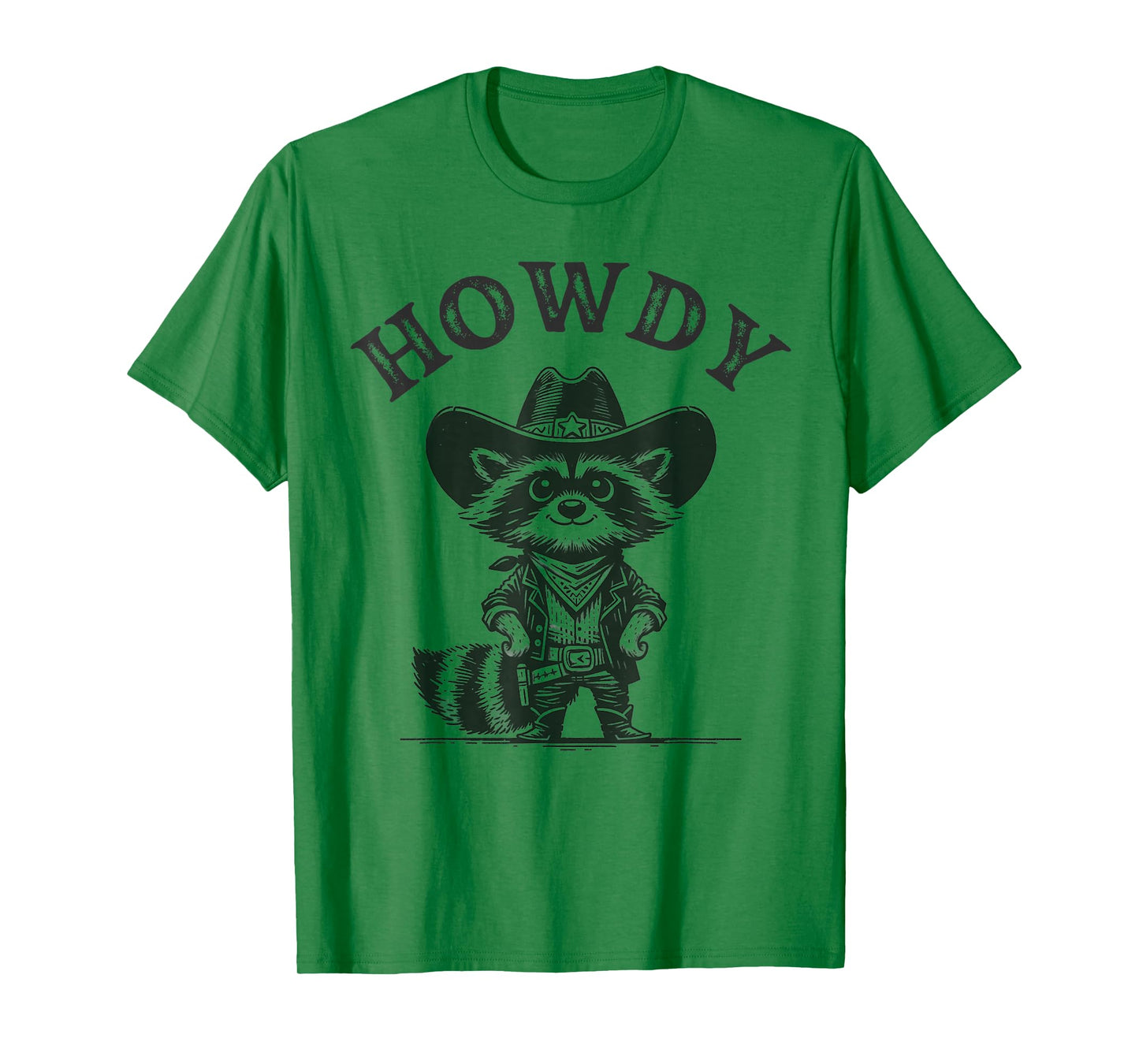 Cowboy Funny Raccoon Men Women Howdy Raccoon Howdy Animal T-Shirt