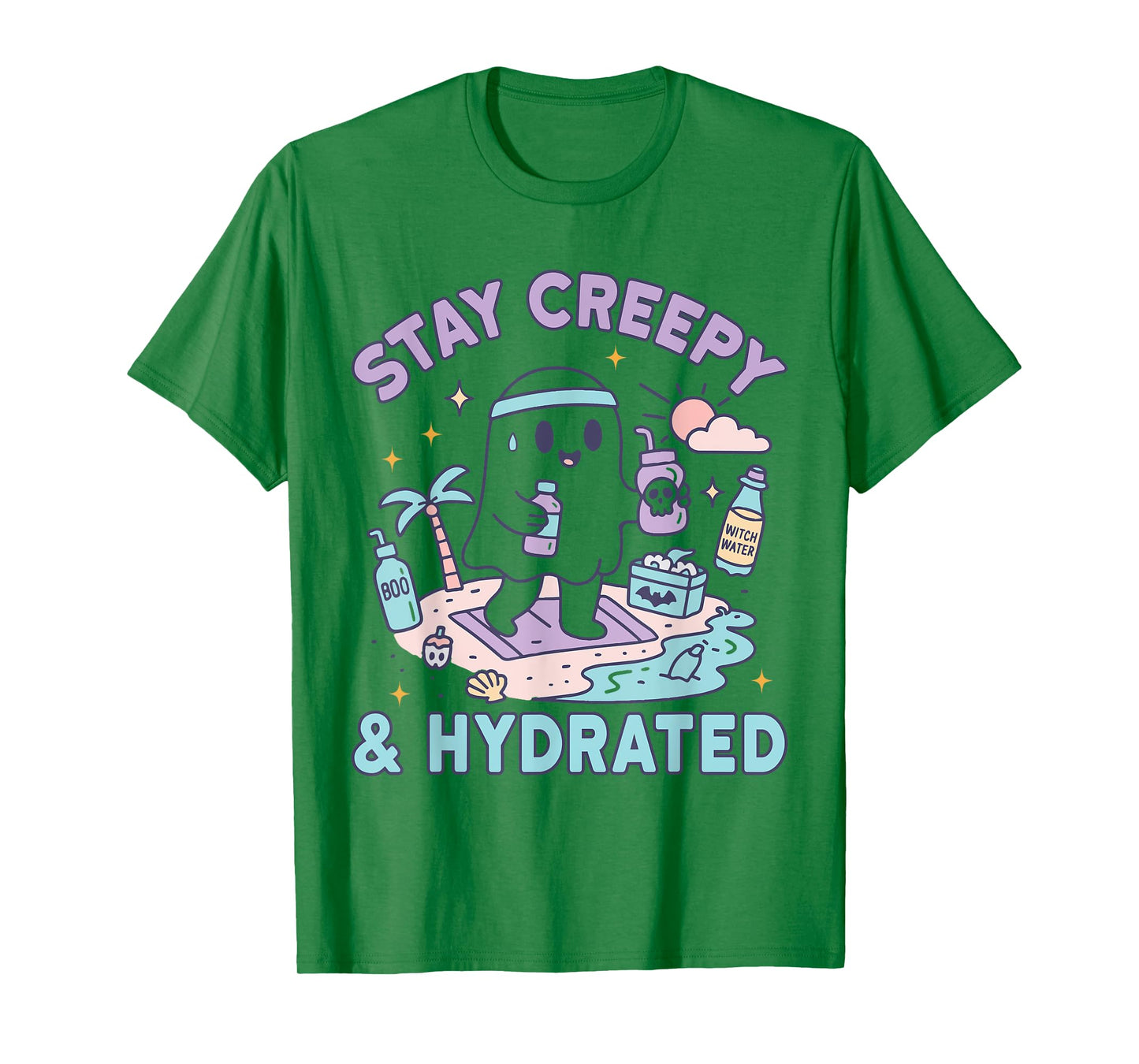 Summerween Beach Halloween Ghost T-Shirt