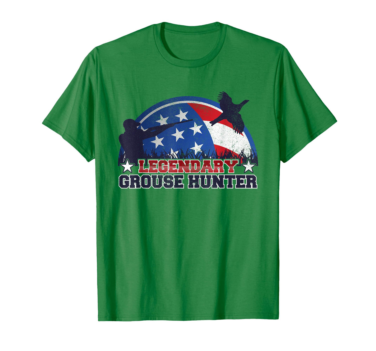 Legendary Grouse Hunter American Flag Hunting Shirt T-Shirt for Women Kids Men