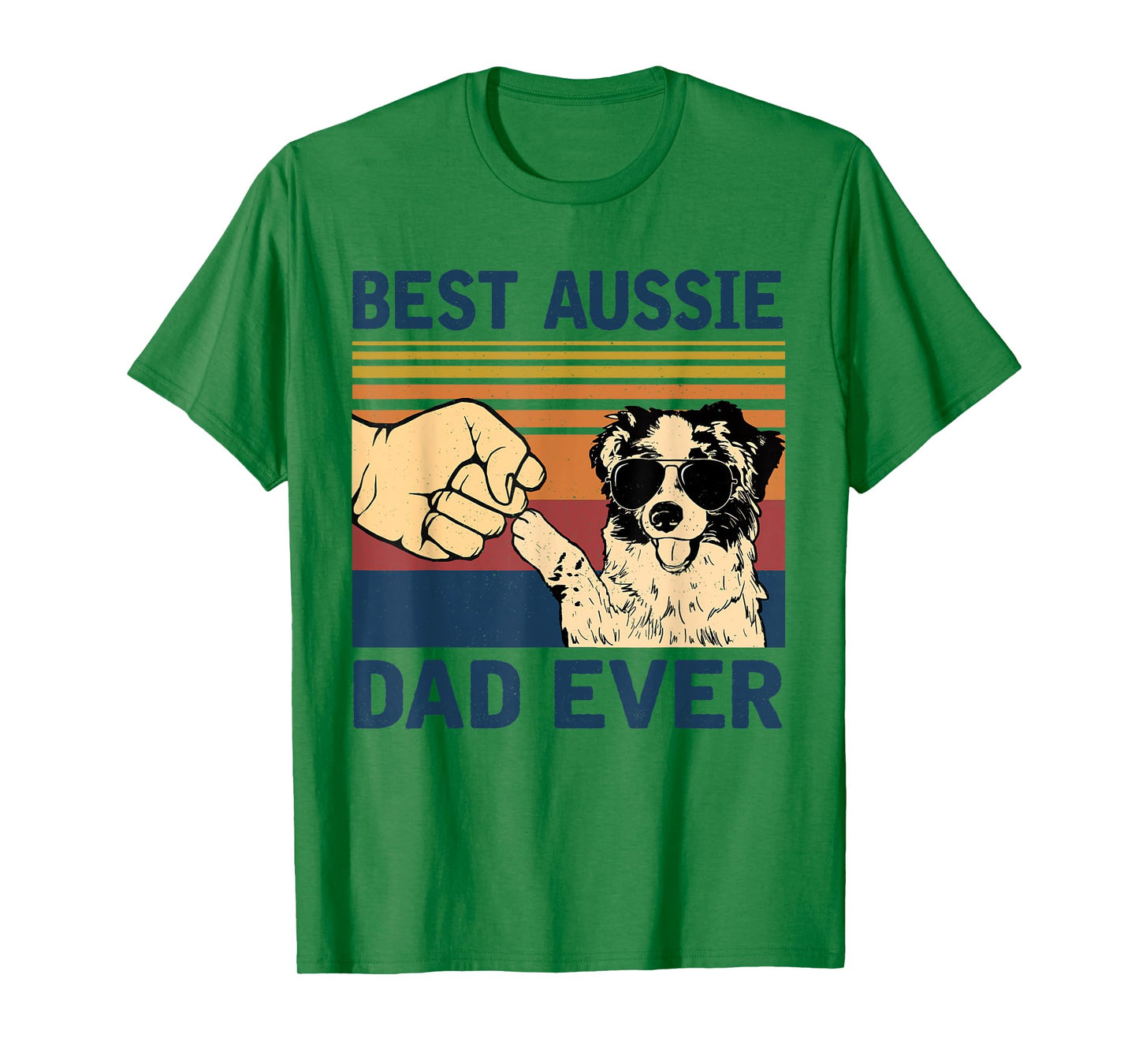 Best Aussie Dad Ever Vintage Aussie Dog Men T-Shirt