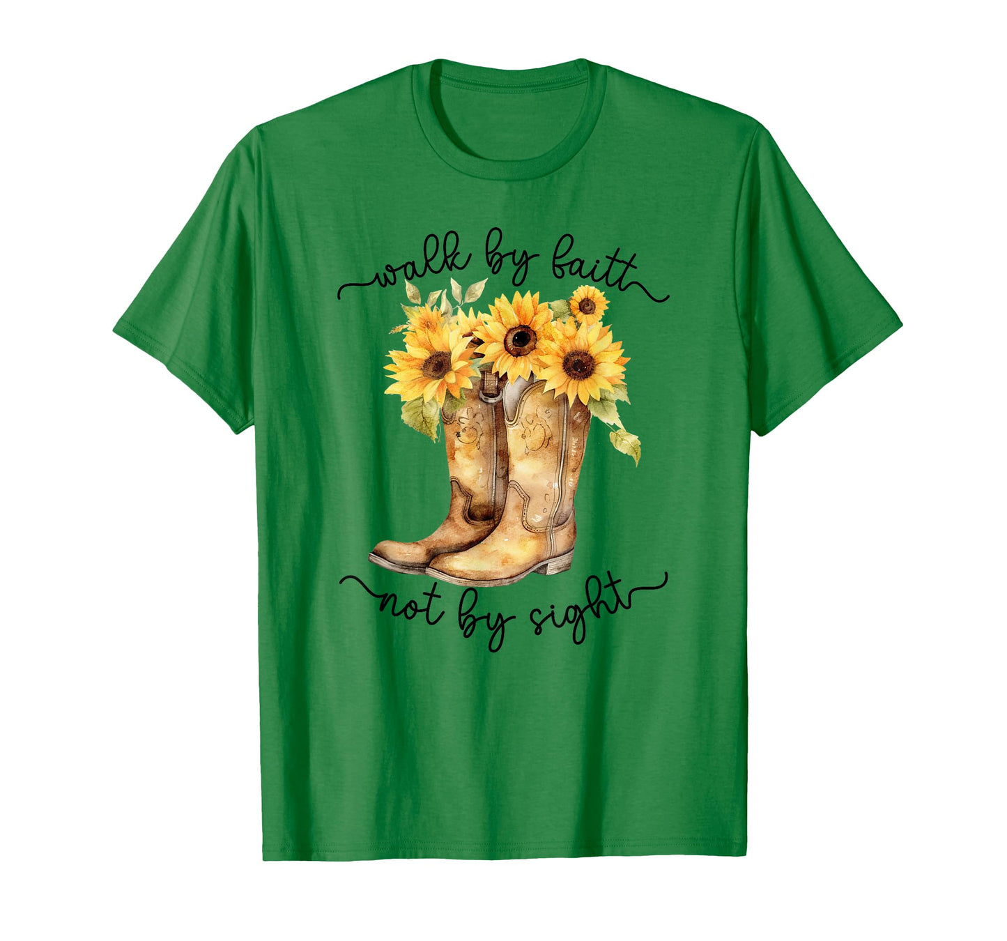 Christian Cowgirl Western Cowboy Sunflower Boots For Women T-Shirt