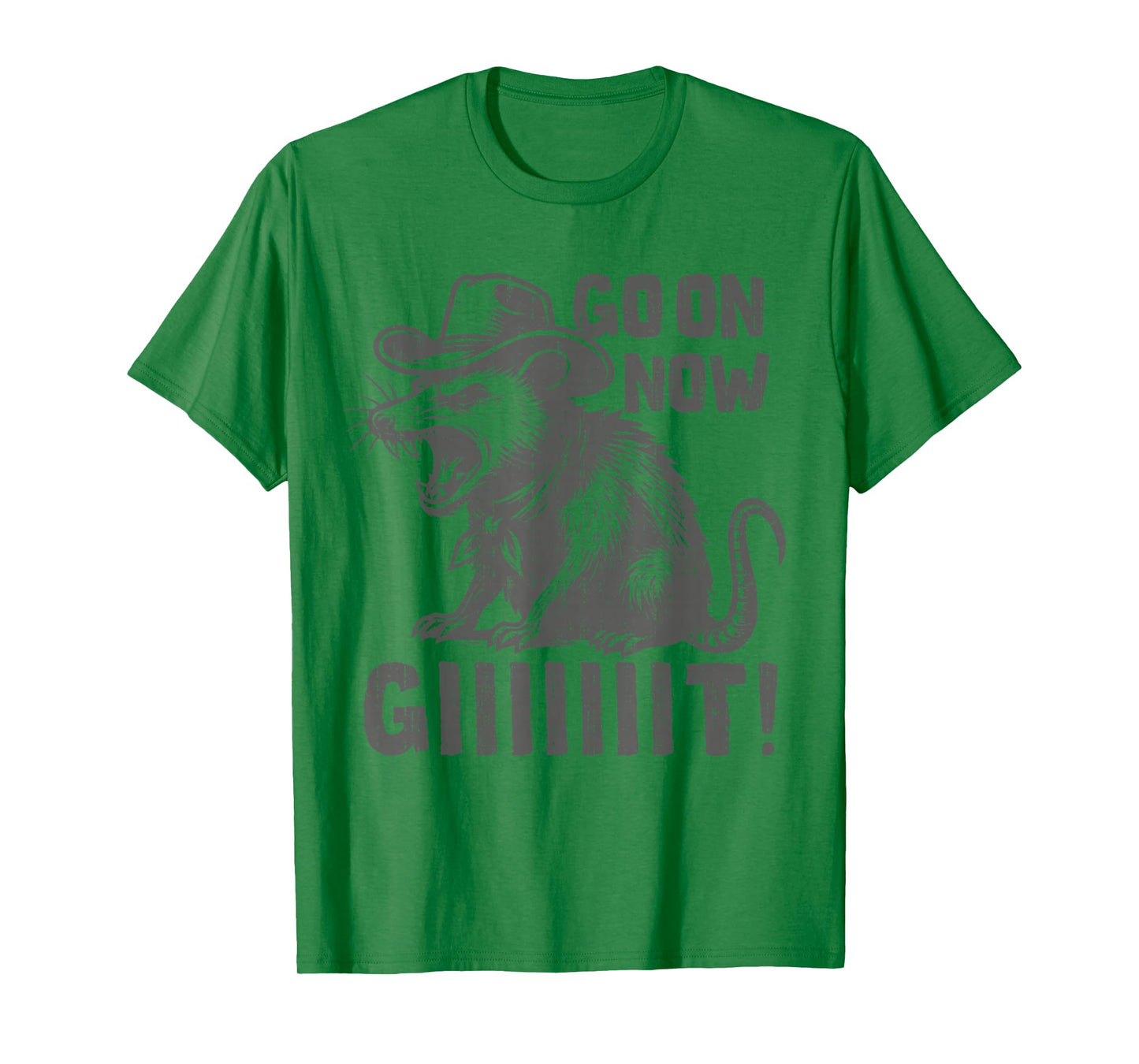 Vintage Cowboy Opossum Go On Now Git Western Country Rodeo T-Shirt