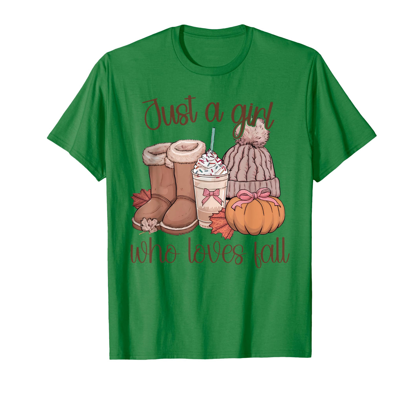 Just A Girl Who Loves Fall Pumpkin Spice Autumn Cozy Season T-Shirt