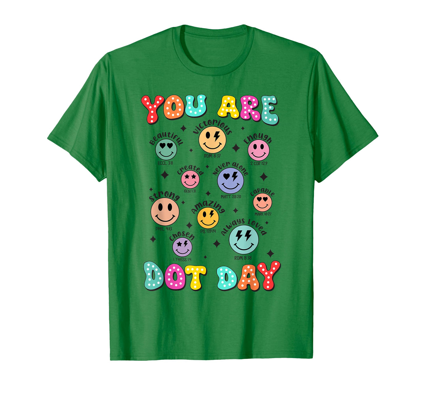You are Enough Christian Bible Dot Day Colorful Polka Dot T-Shirt