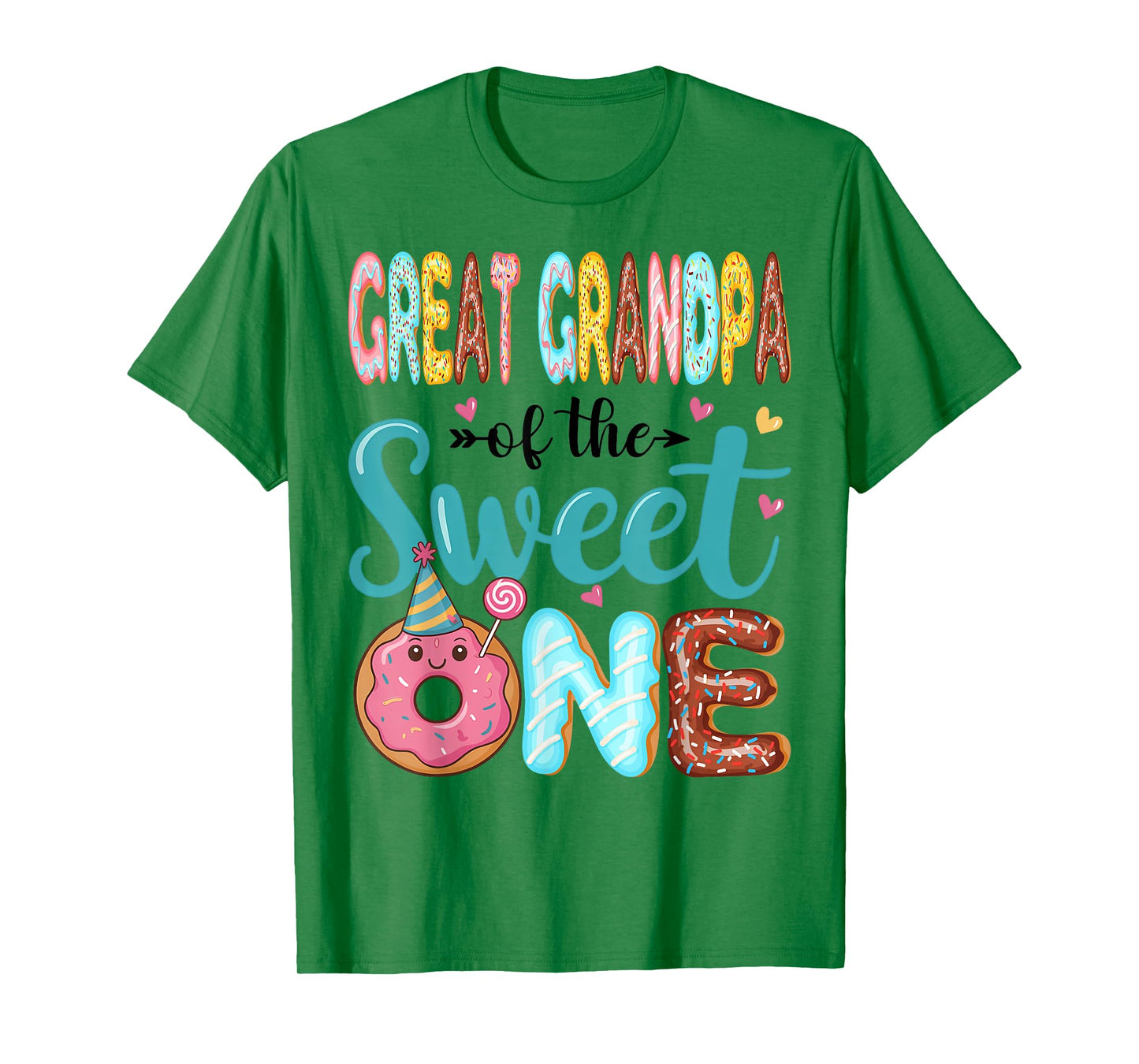 Great Grandpa Of The Sweet One 1st Birthday Girl Donut Party T-Shirt